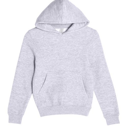 Lane Seven LS14001YH Flat Premium Youth Pullover Hoodie Heather Grey Front scaled 1