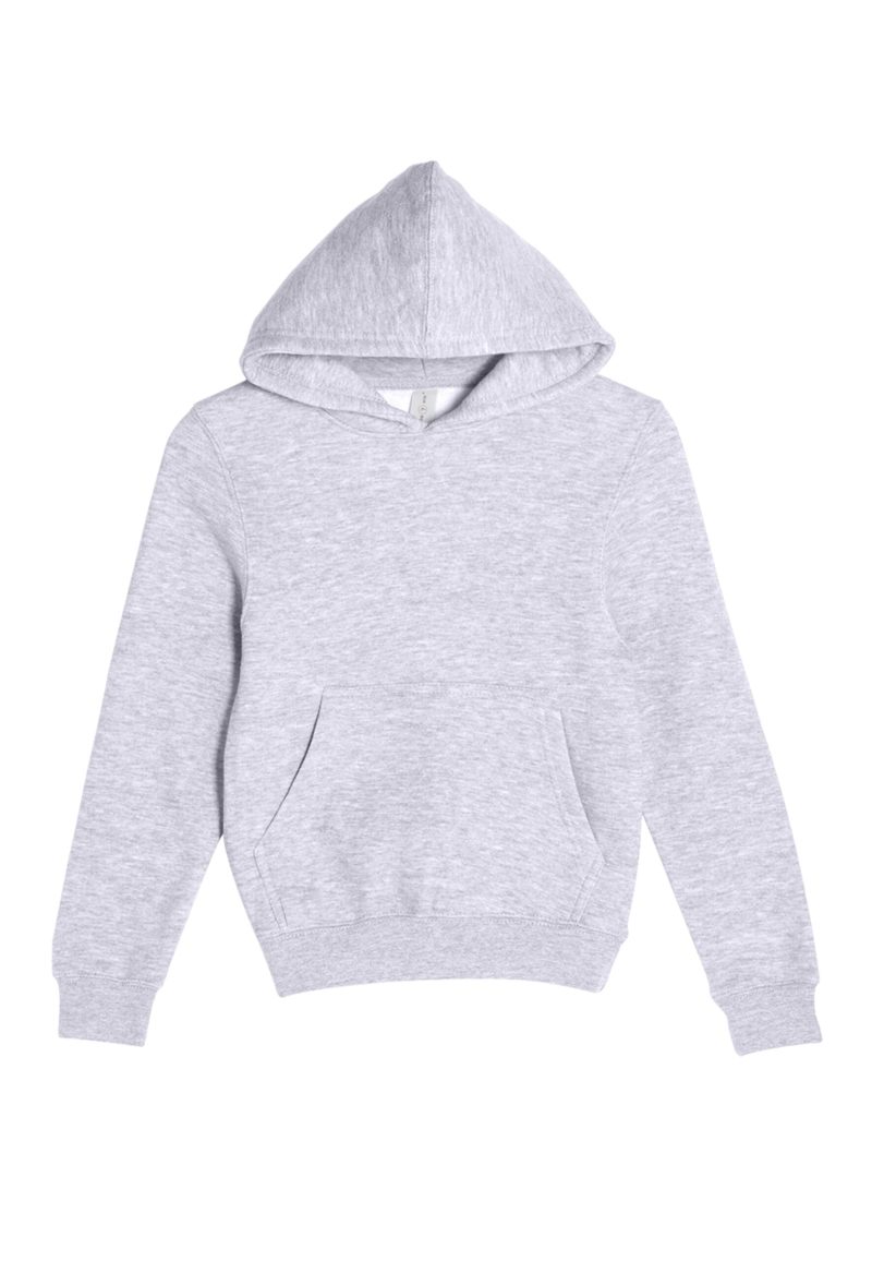 Lane Seven LS14001YH Flat Premium Youth Pullover Hoodie Heather Grey Front scaled 1