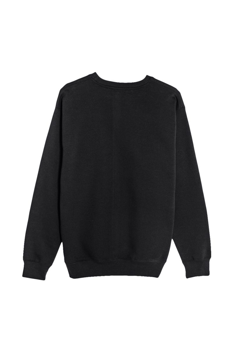 Lane Seven LS14004 Flat Premium Crewneck Sweatshirt Black Back scaled 1