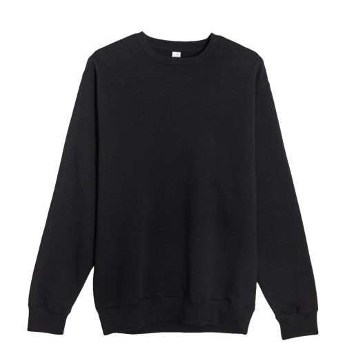 Lane Seven LS14004 Flat Premium Crewneck Sweatshirt Black Front scaled 1