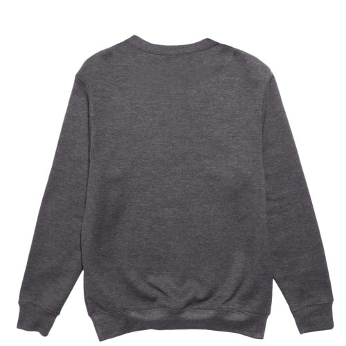 Lane Seven LS14004 Flat Premium Crewneck Sweatshirt Charcoal Heather Back scaled 1