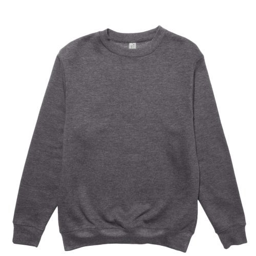 Lane Seven LS14004 Flat Premium Crewneck Sweatshirt Charcoal Heather Front scaled 1