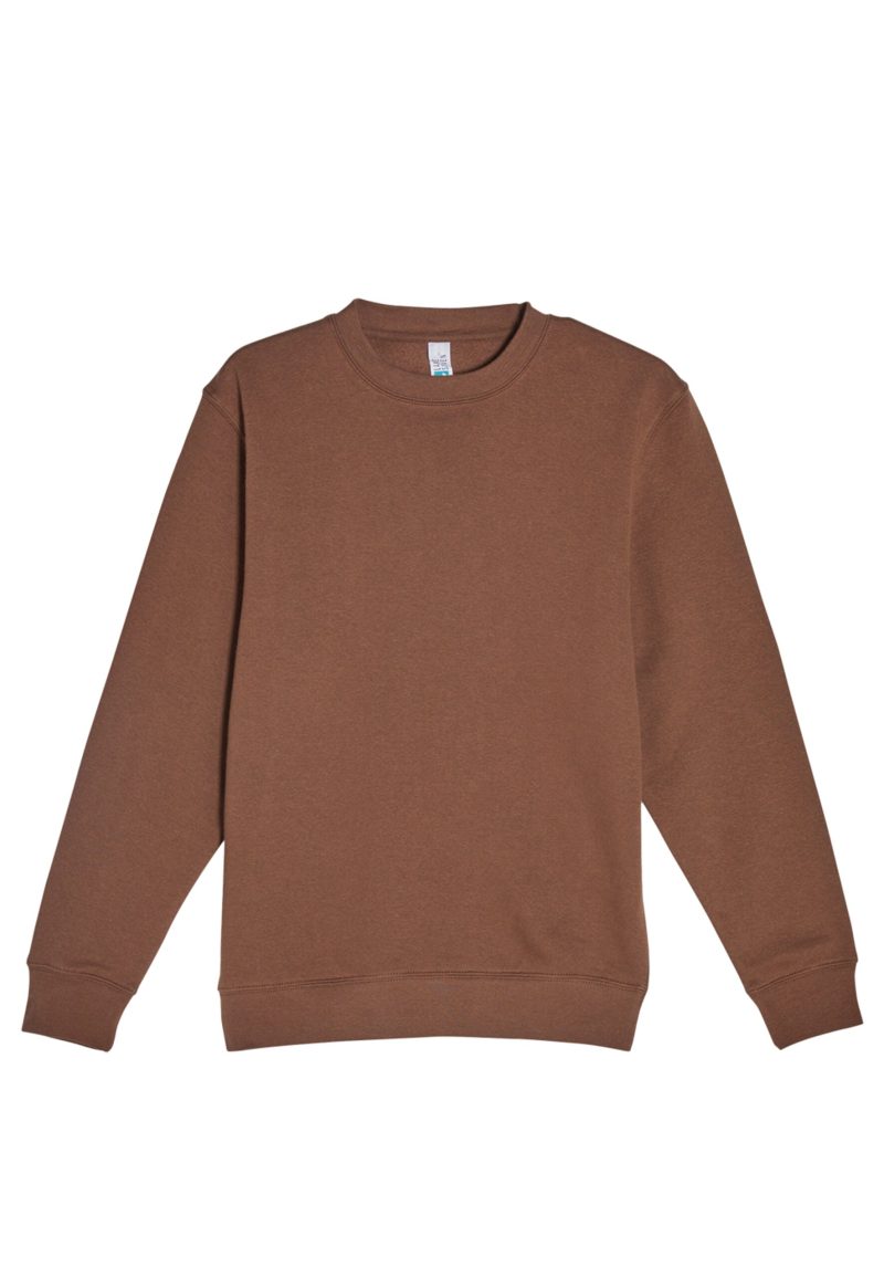 Lane Seven LS14004 Flat Premium Crewneck Sweatshirt Chestnut Front scaled 1