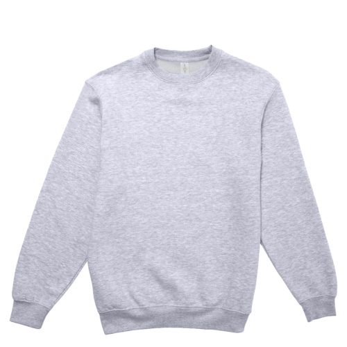 Lane Seven LS14004 Flat Premium Crewneck Sweatshirt Heather Grey Front scaled 1