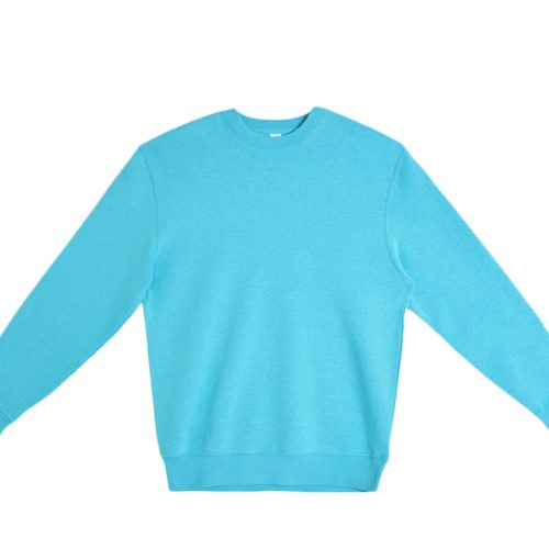 Lane Seven LS14004 Flat Premium Crewneck Sweatshirt Ocean Blue Front