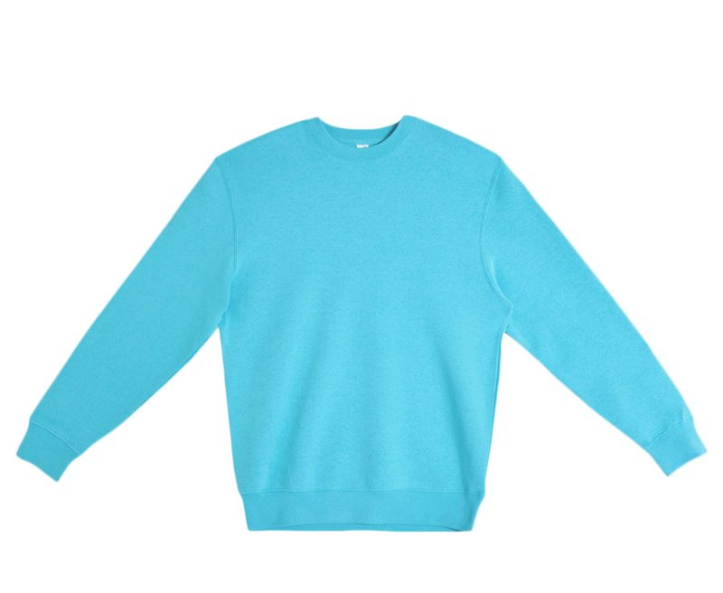 Lane Seven LS14004 Flat Premium Crewneck Sweatshirt Ocean Blue Front