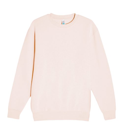 Lane Seven LS14004 Flat Premium Crewneck Sweatshirt Pale Pink Front scaled 1