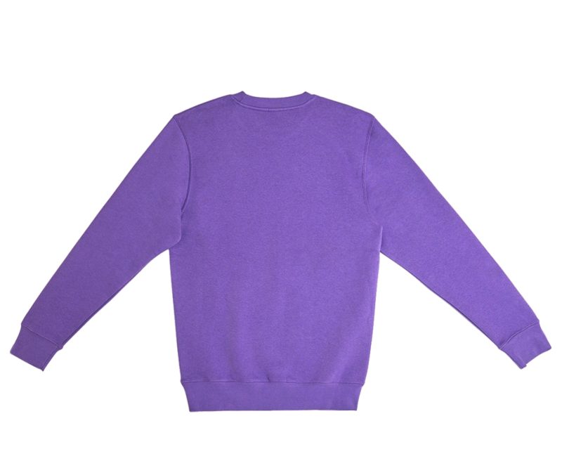 Lane Seven LS14004 Flat Premium Crewneck Sweatshirt Purple Back