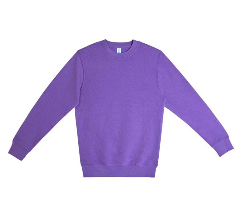 Lane Seven LS14004 Flat Premium Crewneck Sweatshirt Purple Front