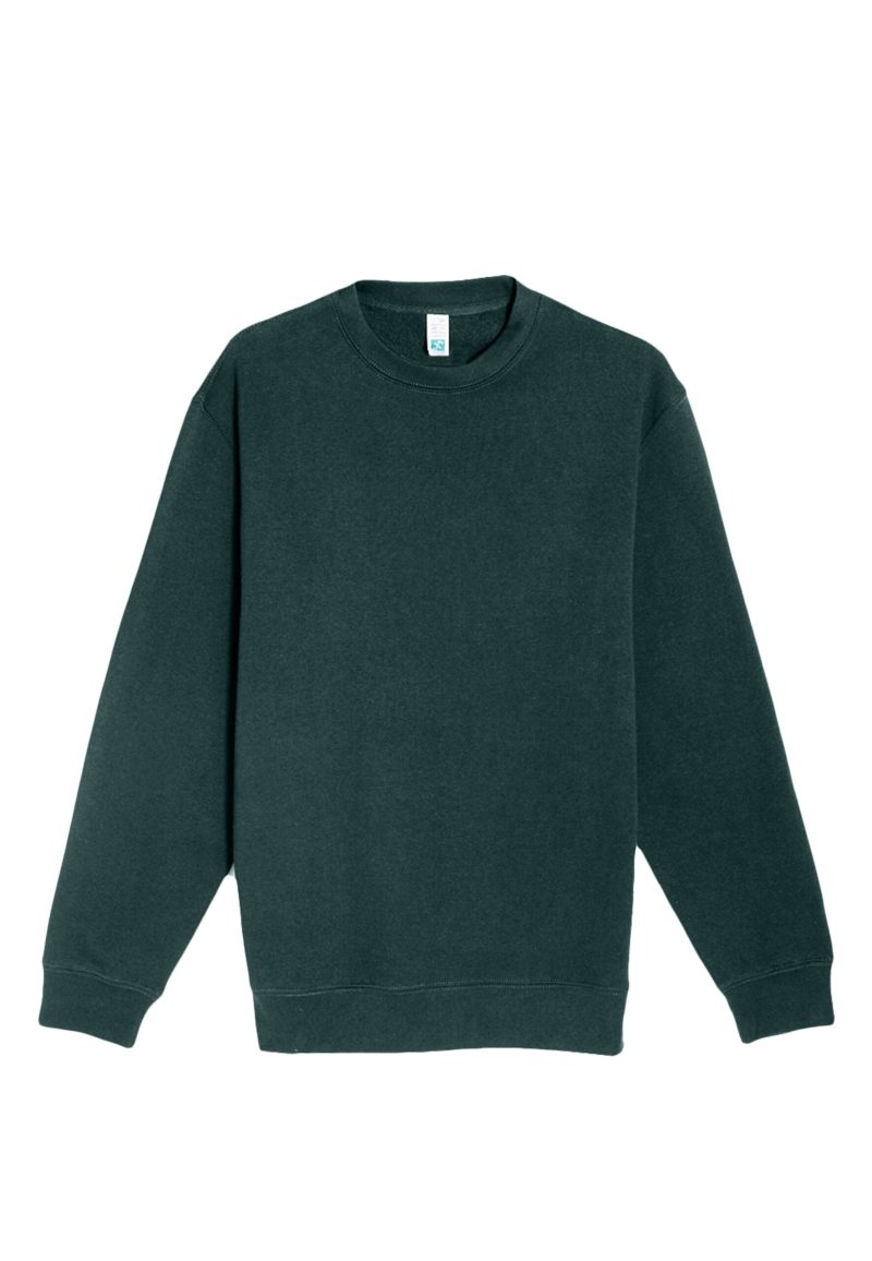 Lane Seven LS14004 Flat Premium Crewneck Sweatshirt Sports Green Front scaled 1