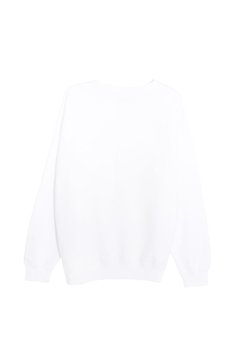 Lane Seven LS14004 Flat Premium Crewneck Sweatshirt White Back scaled 1