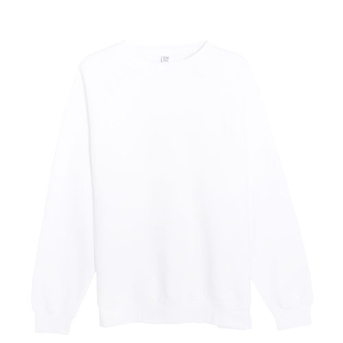 Lane Seven LS14004 Flat Premium Crewneck Sweatshirt White Front scaled 1