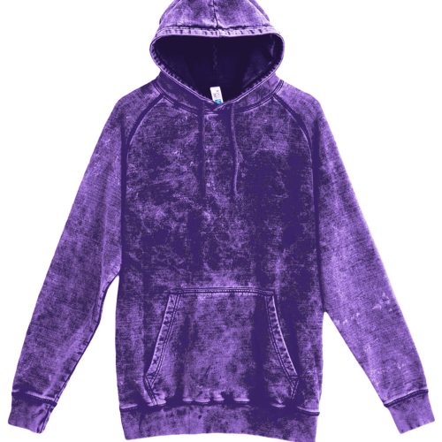 Lane Seven LST004 Flat Vintage Raglan Hoodie Cloud Purple Front