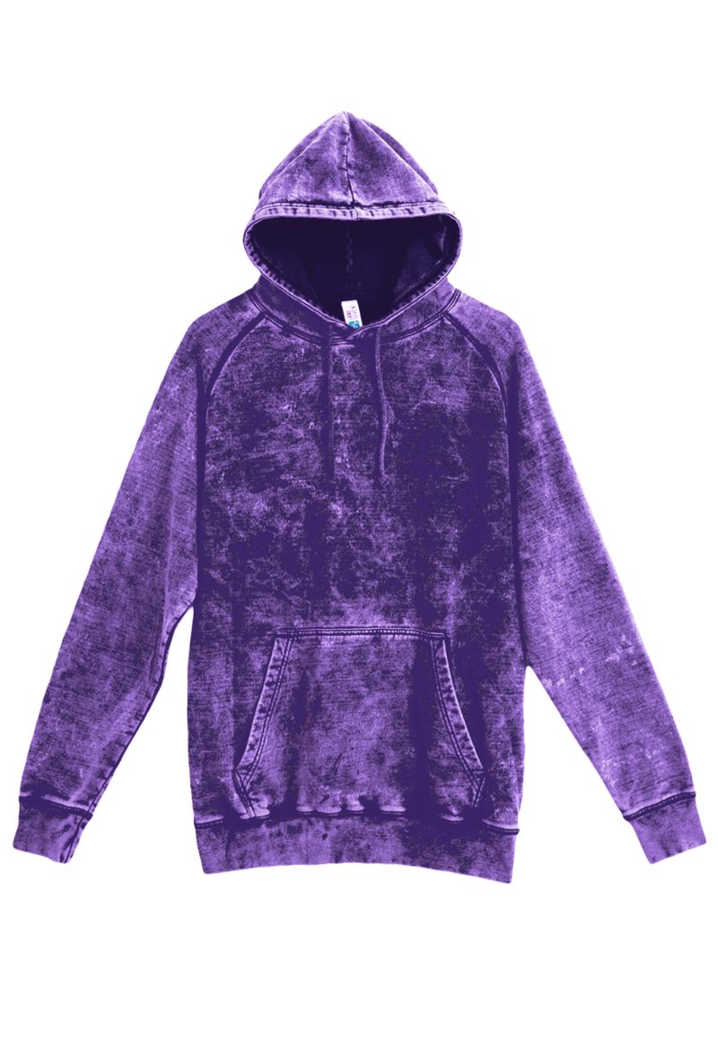 Lane Seven LST004 Flat Vintage Raglan Hoodie Cloud Purple Front