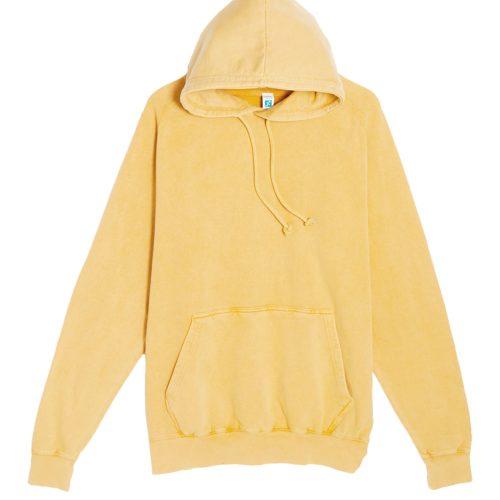 Lane Seven LST004 Flat Vintage Raglan Hoodie Vintage Mustard Front