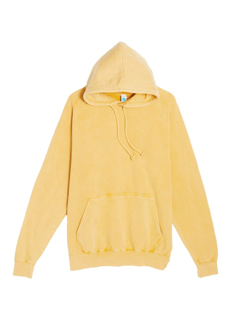 Lane Seven LST004 Flat Vintage Raglan Hoodie Vintage Mustard Front