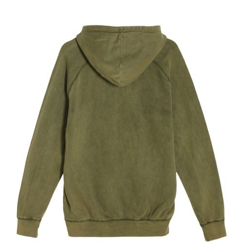 Lane Seven LST004 Flat Vintage Raglan Hoodie Vintage Olive Back