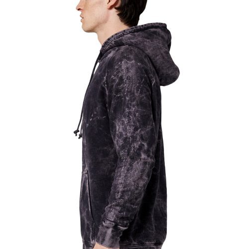 Lane Seven LST004 M Vintage Raglan Hoodie Cloud Black Side