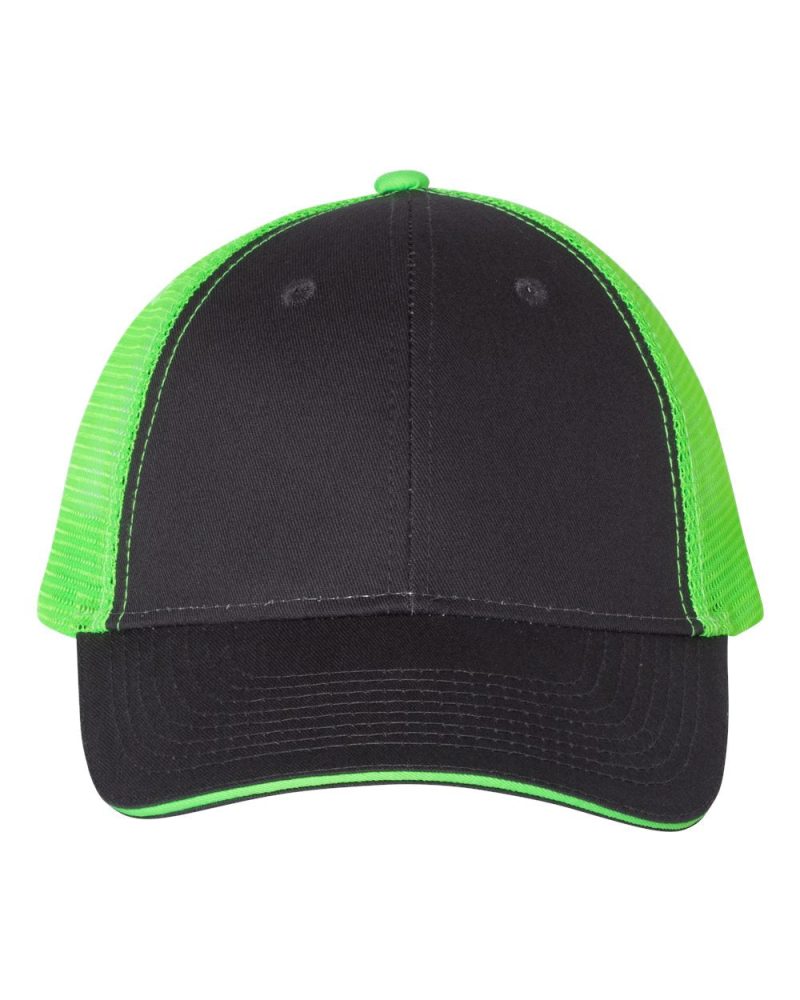 Valucap S102 Charcoal Neon Green Front High