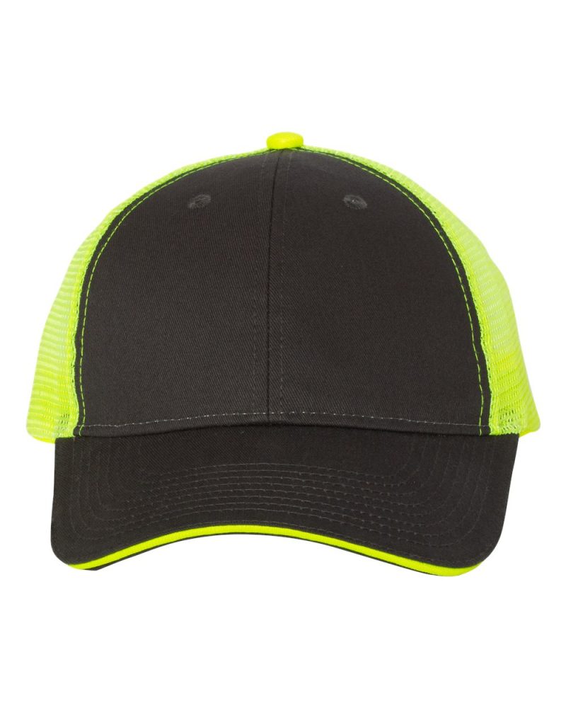 Valucap S102 Charcoal Neon Yellow Front High