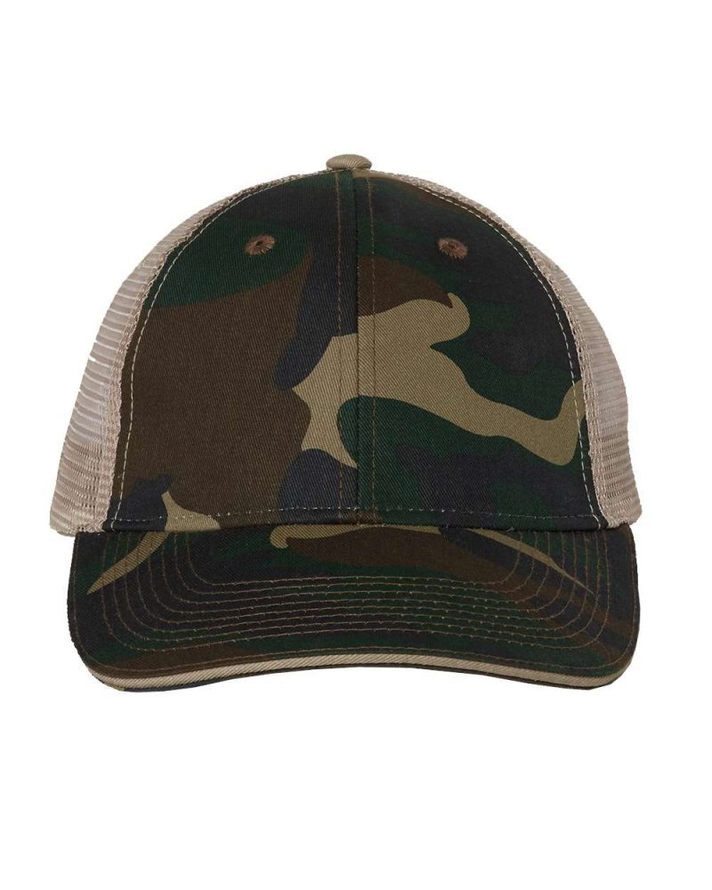 Valucap S102 Green Camo Tan Front High