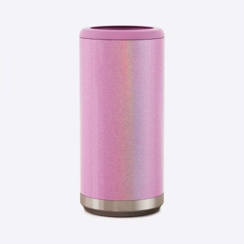 maars can cooler 12 oz skinny can holder magic glitter pink 1 1