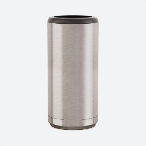 maars can cooler 12 oz skinny can holder silver 2