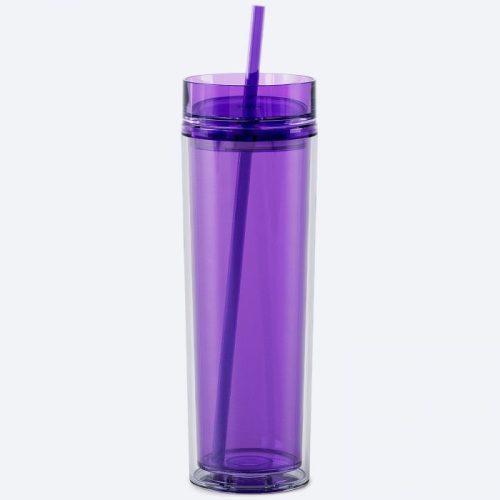 maars skinny acrylic 16 oz tumbler purple 1