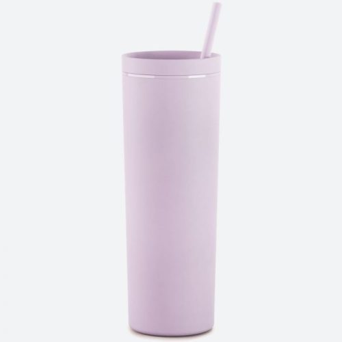 maars skinny acrylic 18 oz tumbler soft matte cotton pink