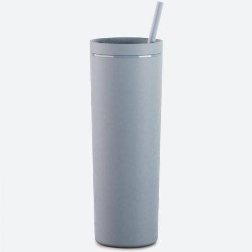 maars skinny acrylic 18 oz tumbler soft matte dusty blue