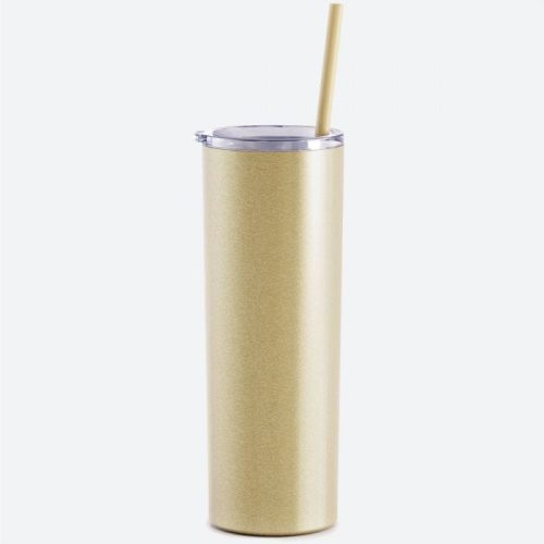 maars skinny steel 20 oz tumbler glitter champagne gold b