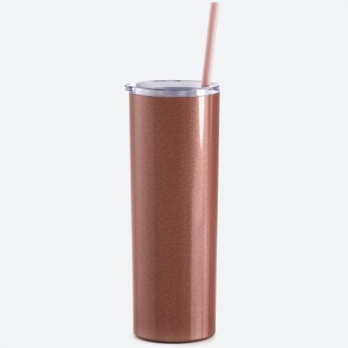 maars skinny steel 20 oz tumbler glitter rose gold a